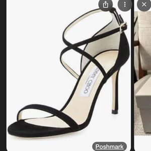 Jimmy Choo Black Heels Elegant Stiletto Sandals